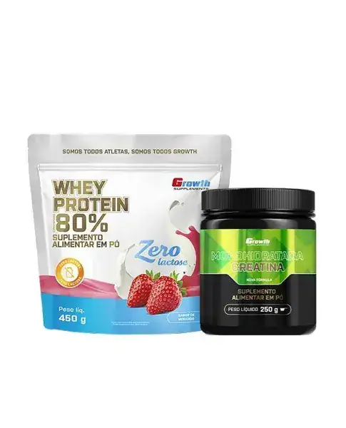 Kit Whey Protein Concentrado Zero 450g + Creatina Monohidratada 250g