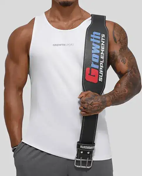 Cinturão Couro Growth Supplements - Team Growth